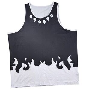 Anime Ape Tank Top 3XL Naruto Sage of Six Paths Shippuden Flame GraphBlack White
